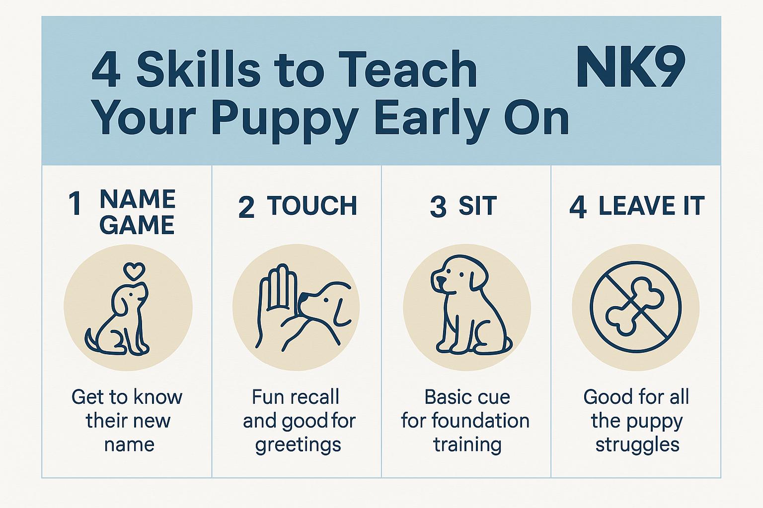 🐾 4 Essential Skills to Teach Your Puppy in Their First Few Weeks