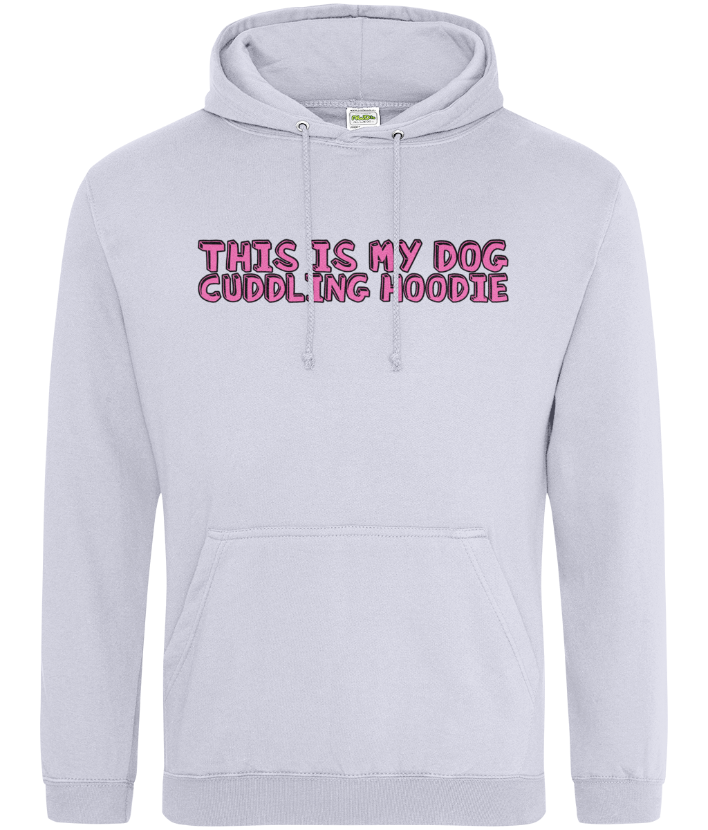 This is my dog cuddling hoodie