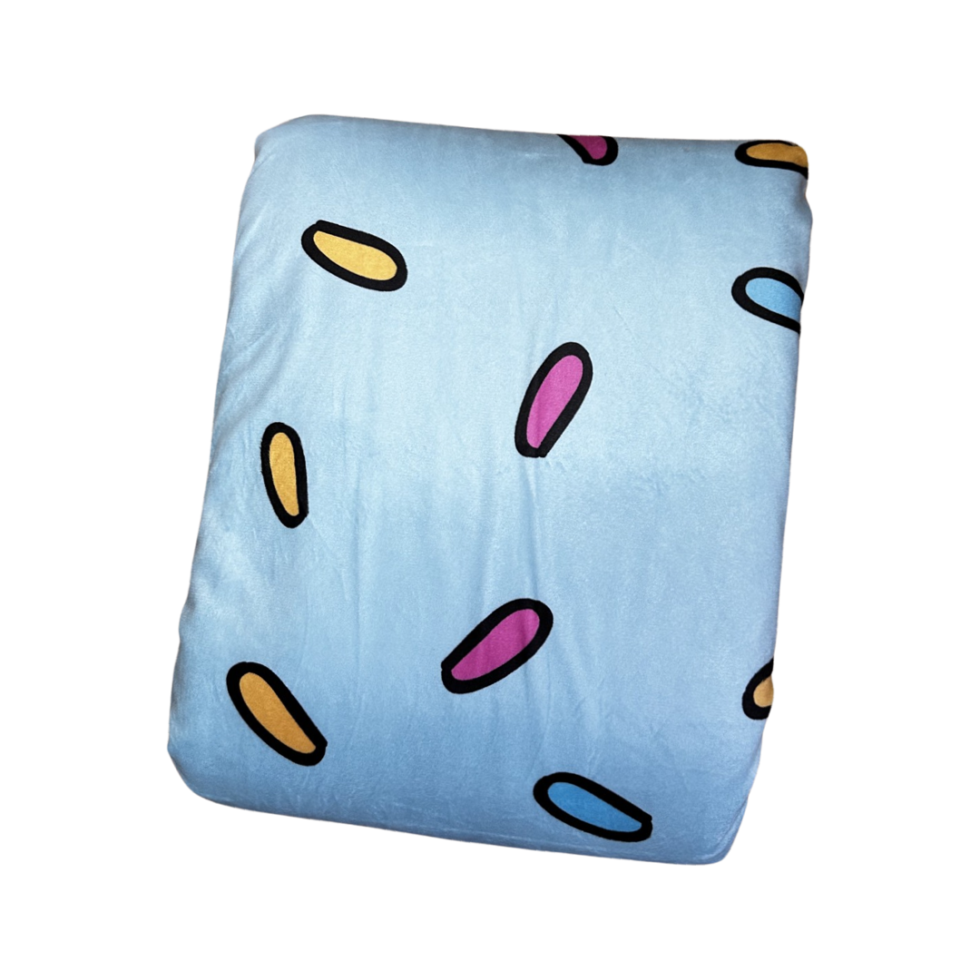 Blue Sprinkles For Days blanket LARGE - fleece dog blanket - Pup Chic Boutique