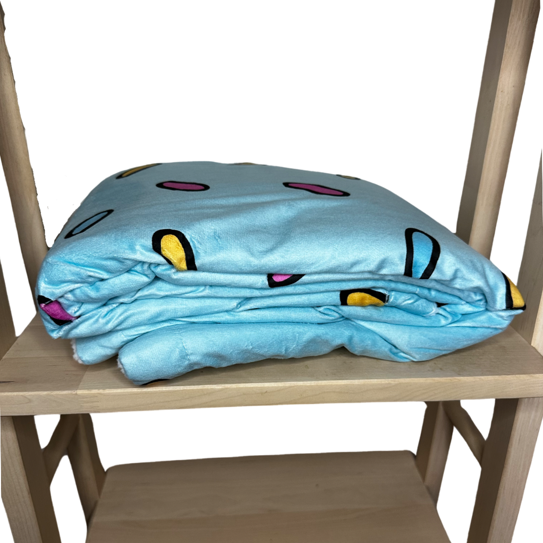 Blue Sprinkles For Days blanket LARGE - fleece dog blanket - Pup Chic Boutique