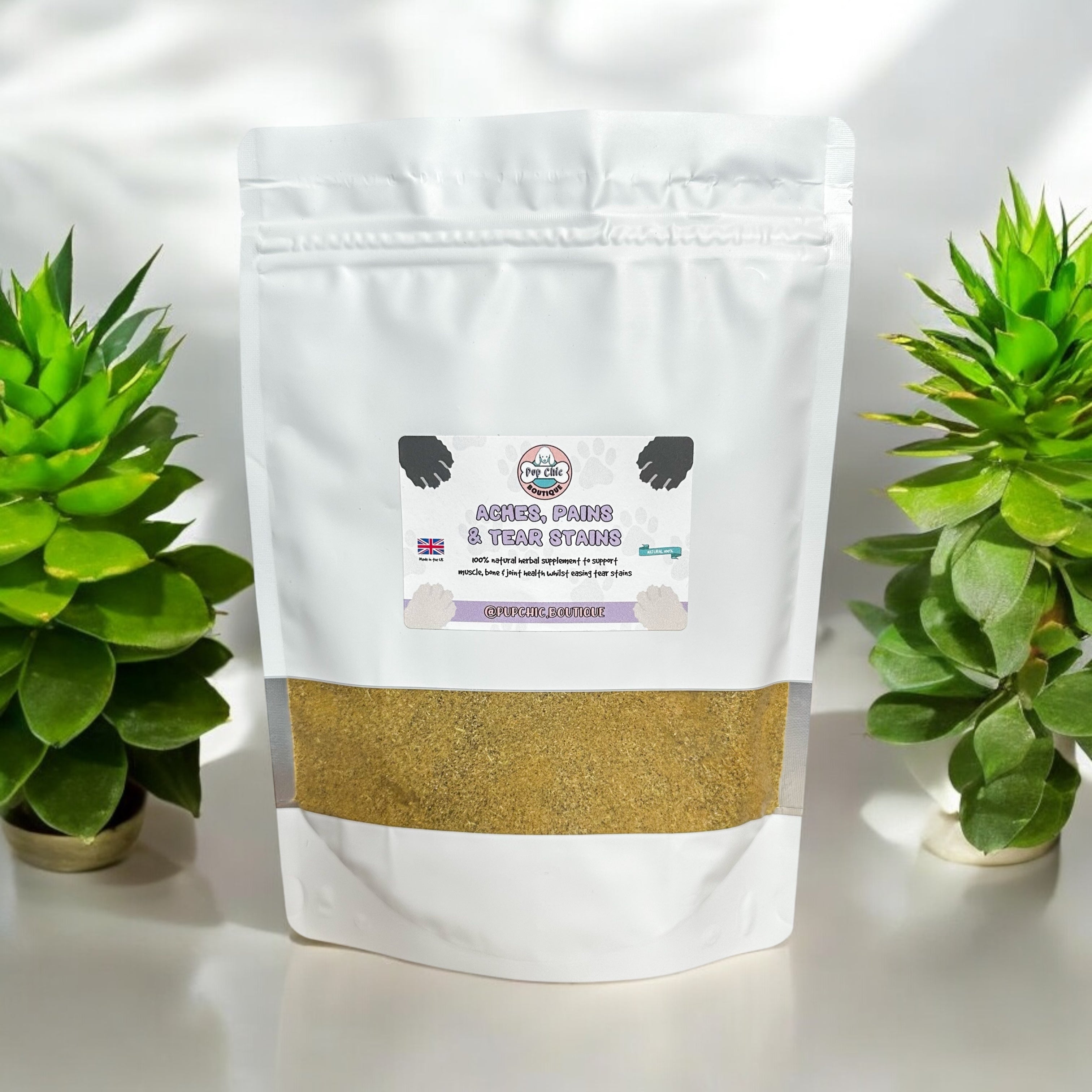 Aches, Pains & Tear Stains Dog Supplement – Natural Relief for Joints & Eyes