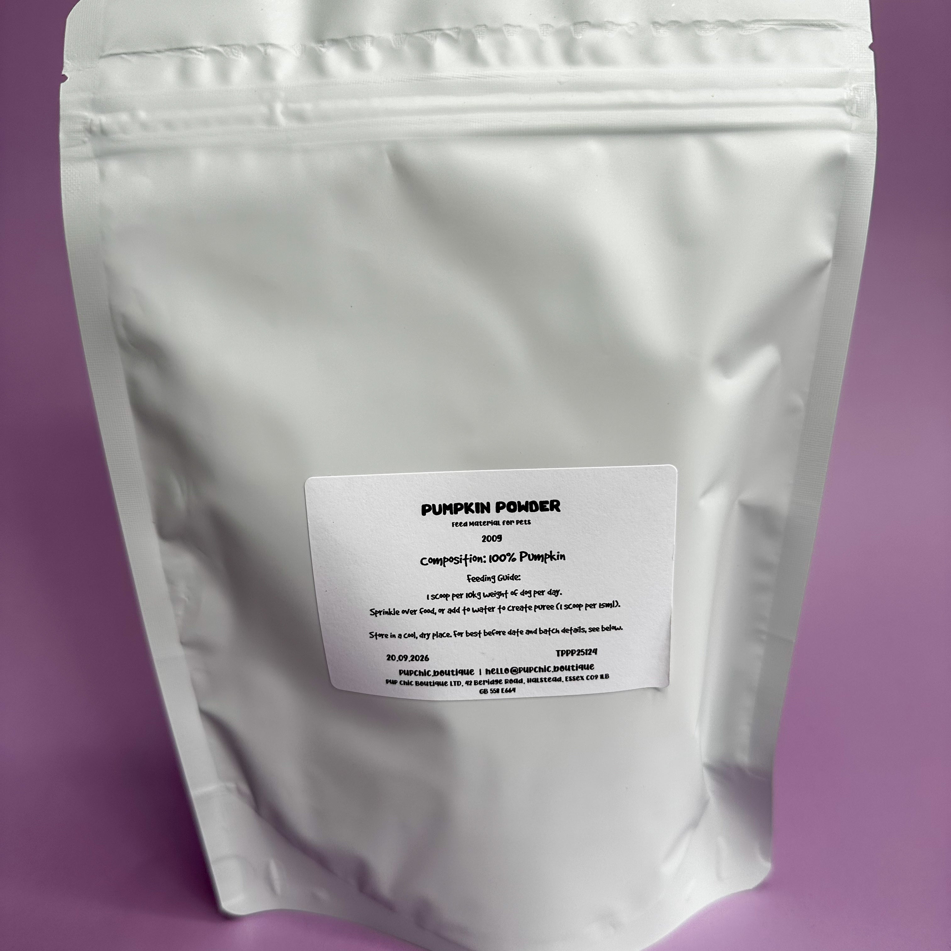 Pumpkin Powder Dog Supplement - natural digestive aid - Pup Chic Boutique