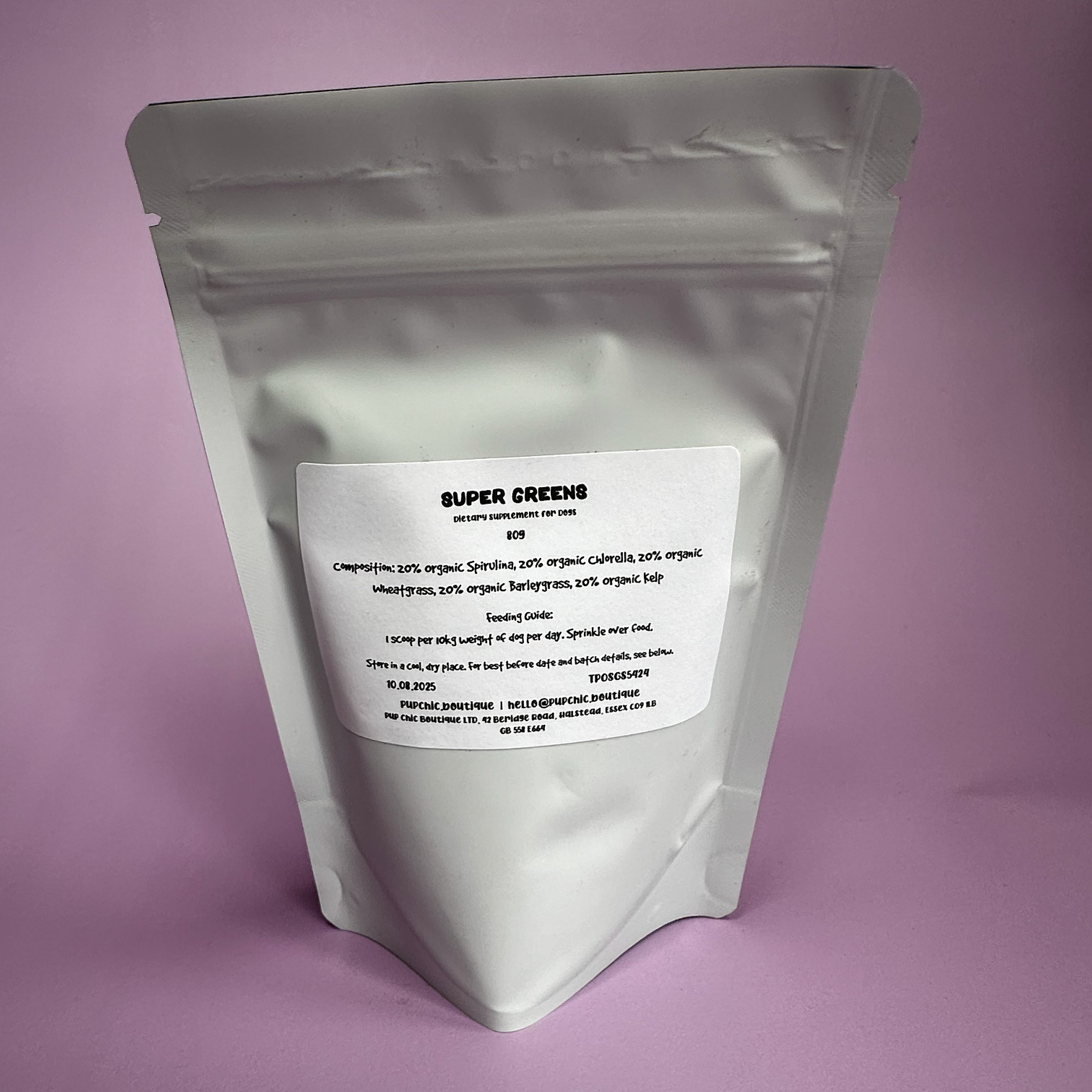 Super Greens Supplement - all-round health support immune system boost for dogs - Pup Chic Boutique