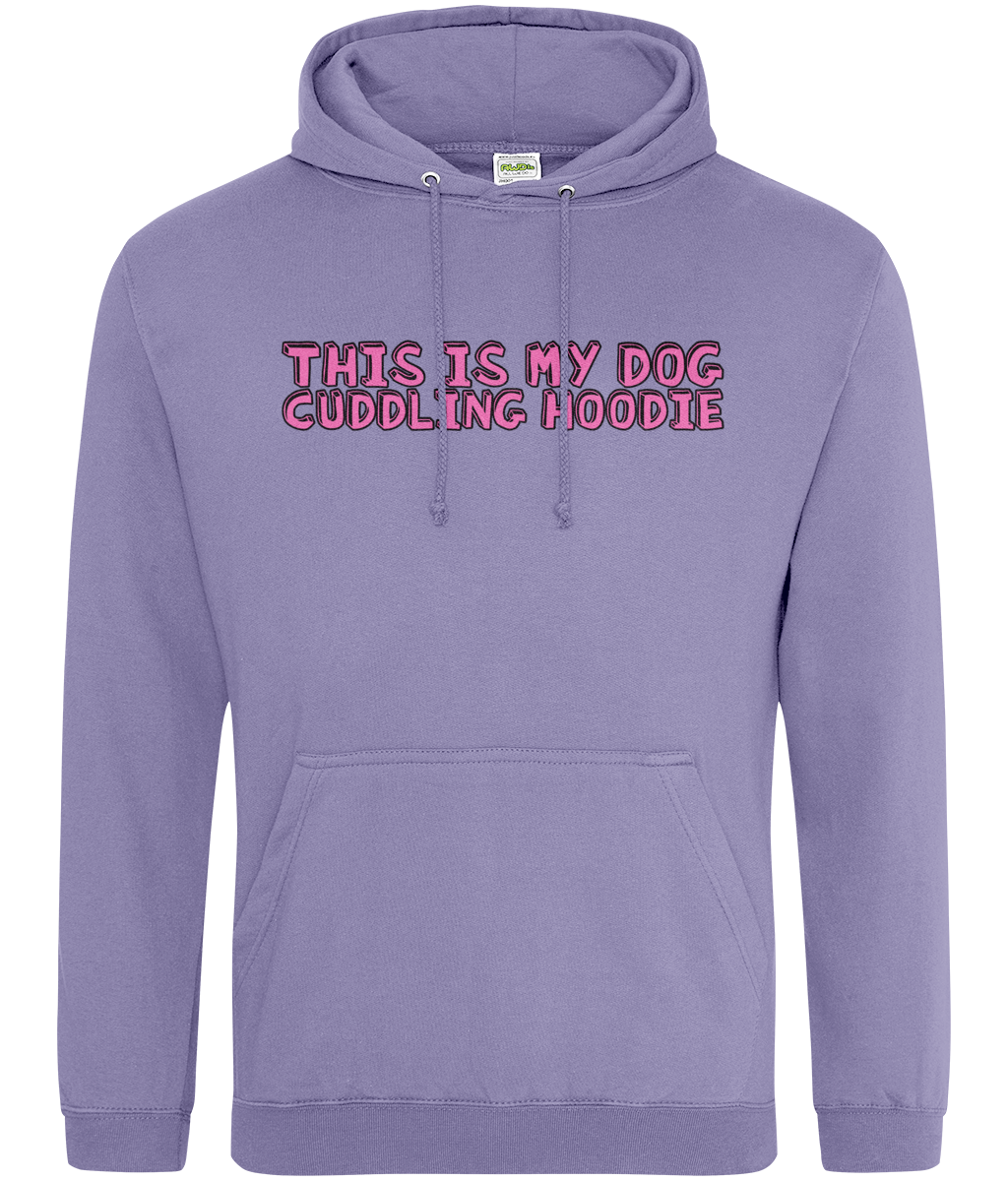 This is my dog cuddling hoodie