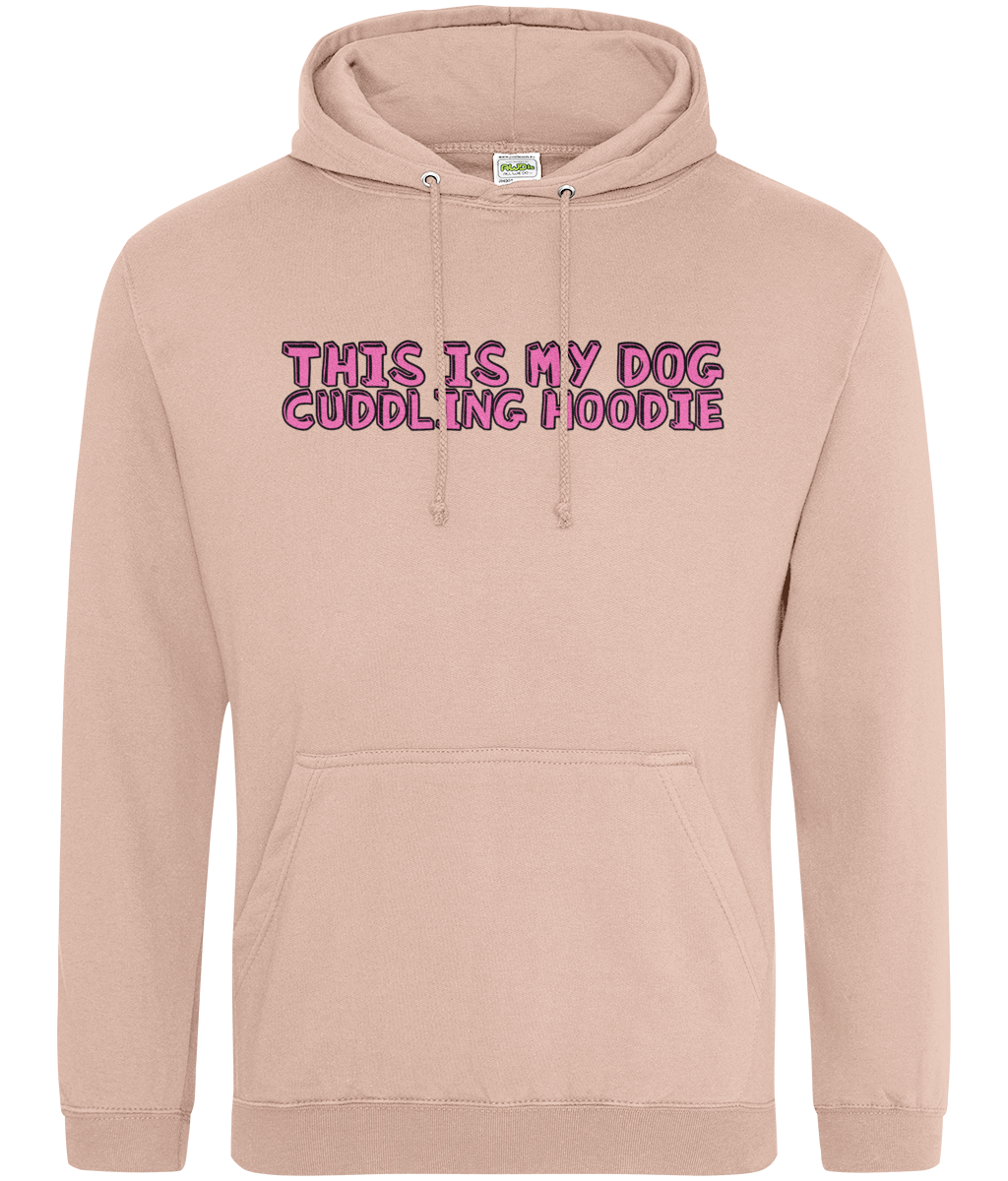 This is my dog cuddling hoodie