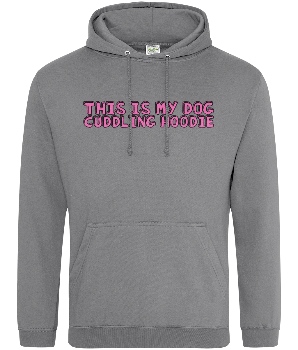 This is my dog cuddling hoodie