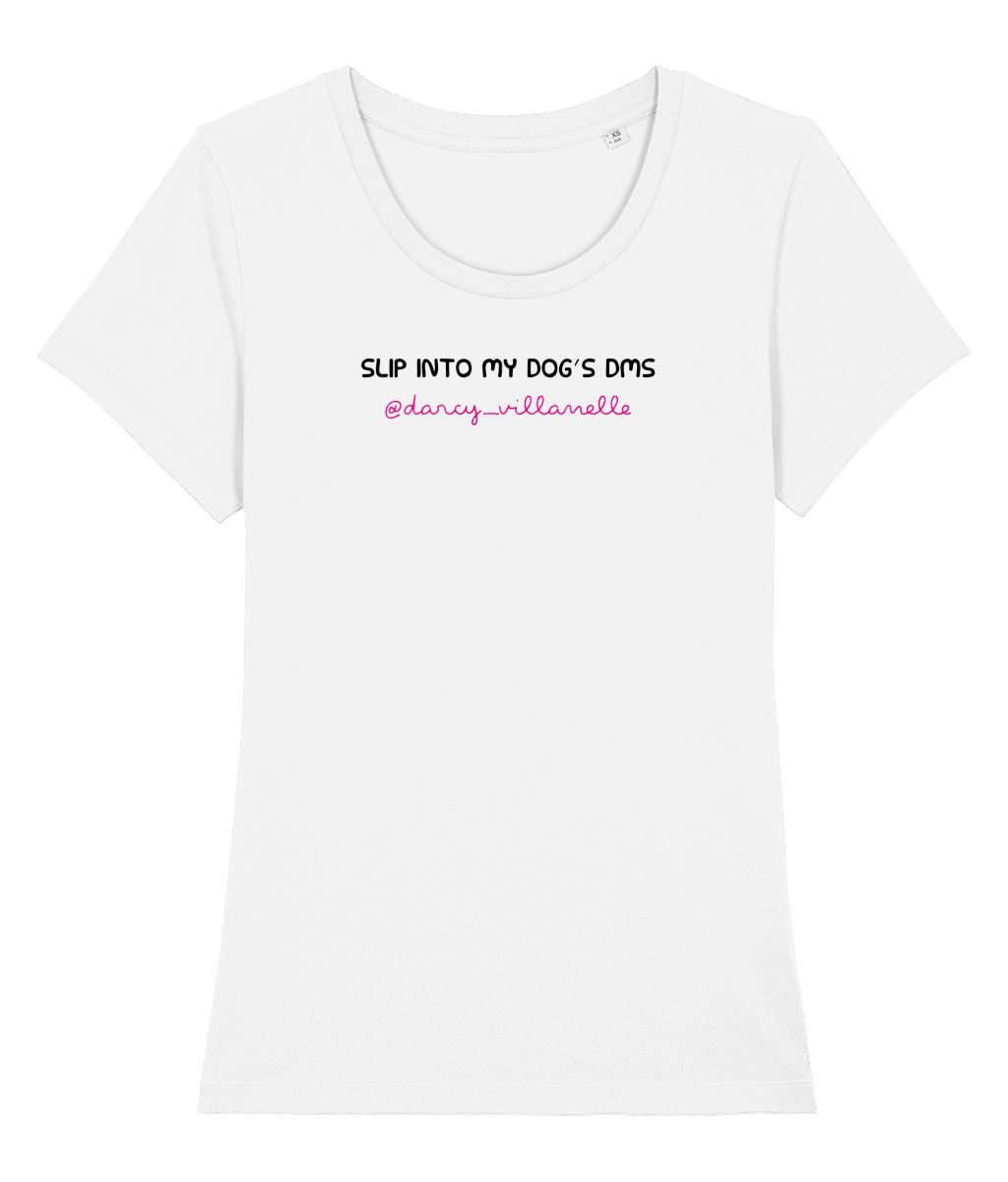 slip into my dog's dm's personalised t-shirt