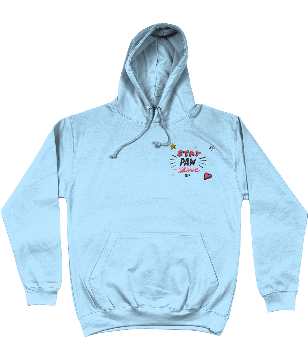 stay paw-sitive embroidered hoodie