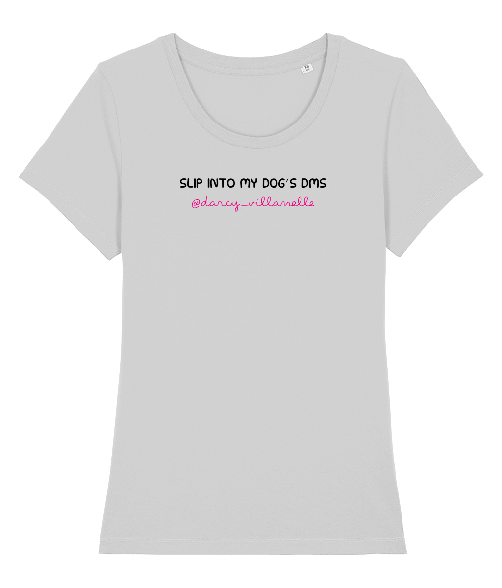 slip into my dog's dm's personalised t-shirt