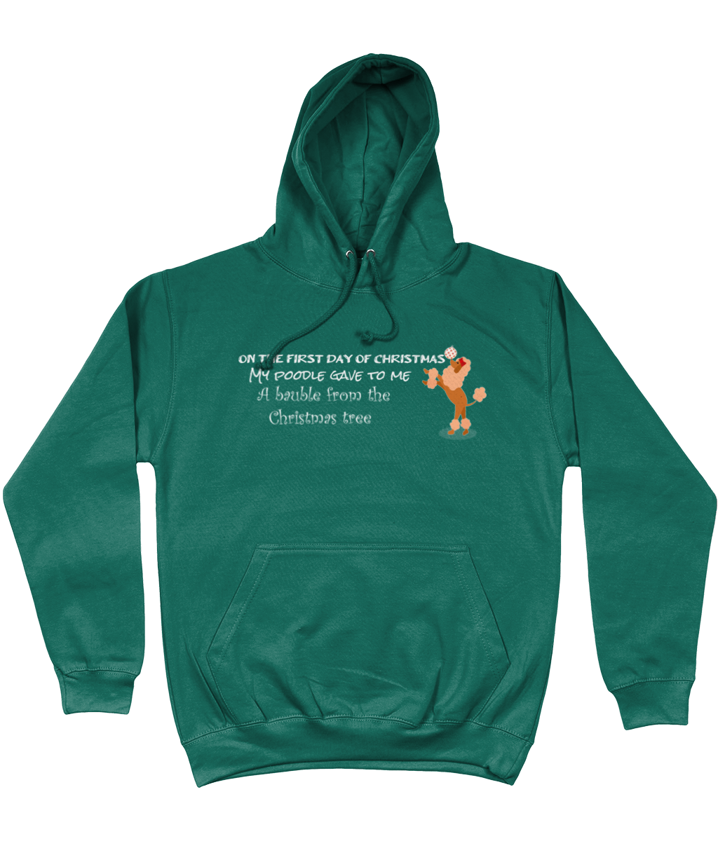 poodle christmas hoodie