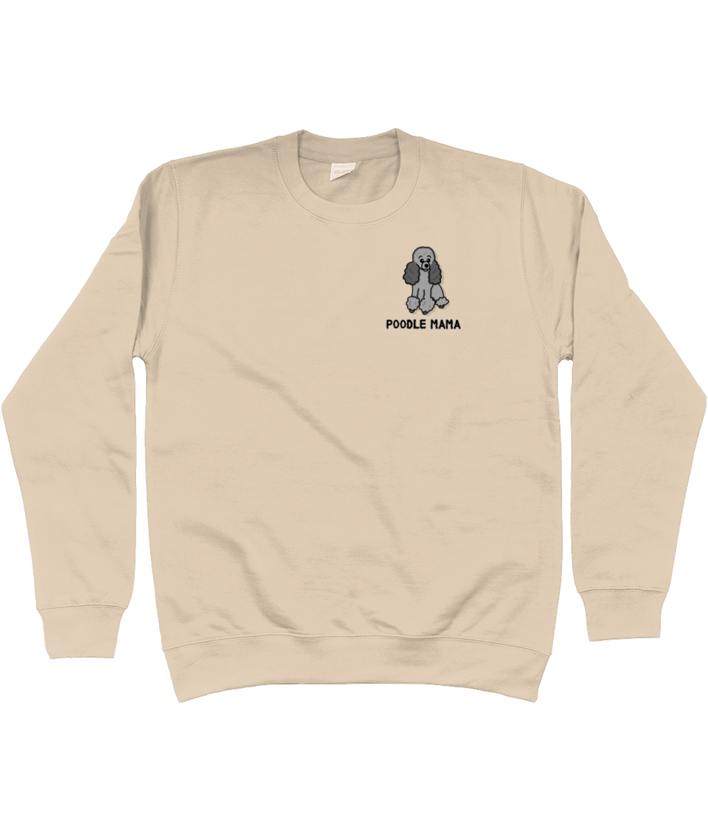 Silver poodle mama sweatshirt - Pup Chic Boutique