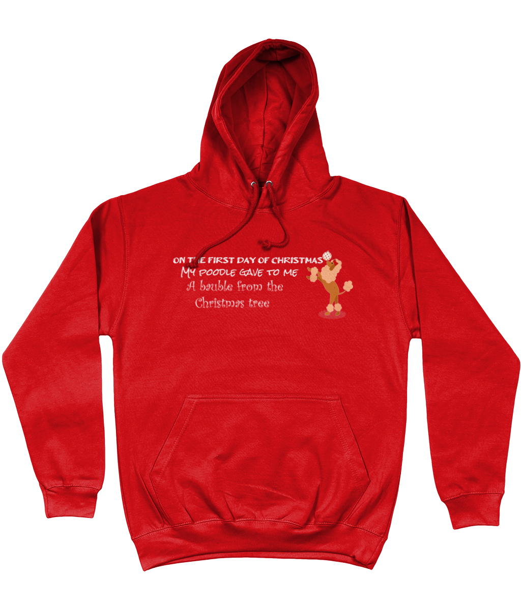 poodle christmas hoodie