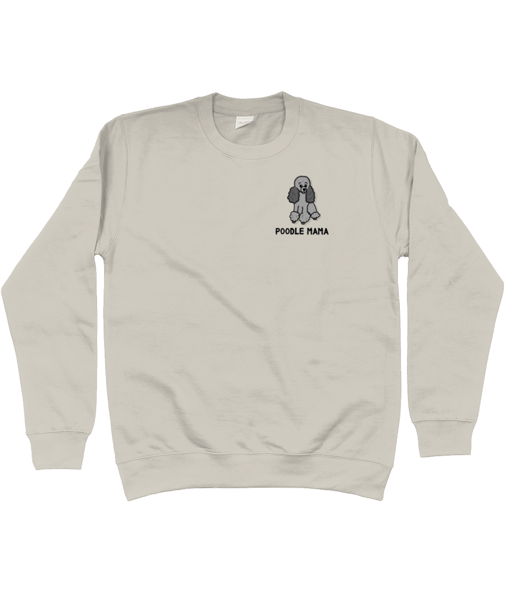 Silver poodle mama sweatshirt - Pup Chic Boutique