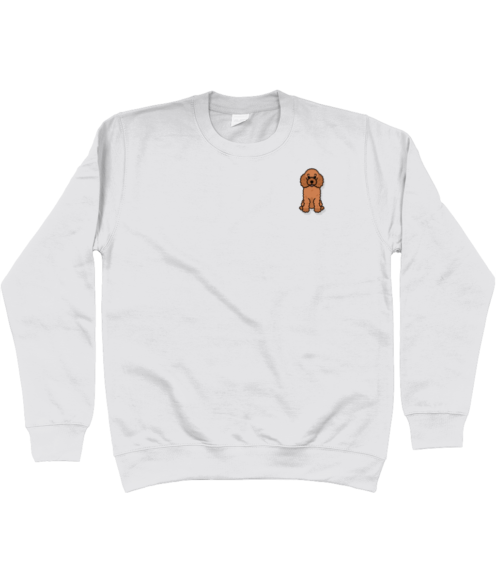 Red poodle sweatshirt - Oodles of Poodles - Pup Chic Boutique