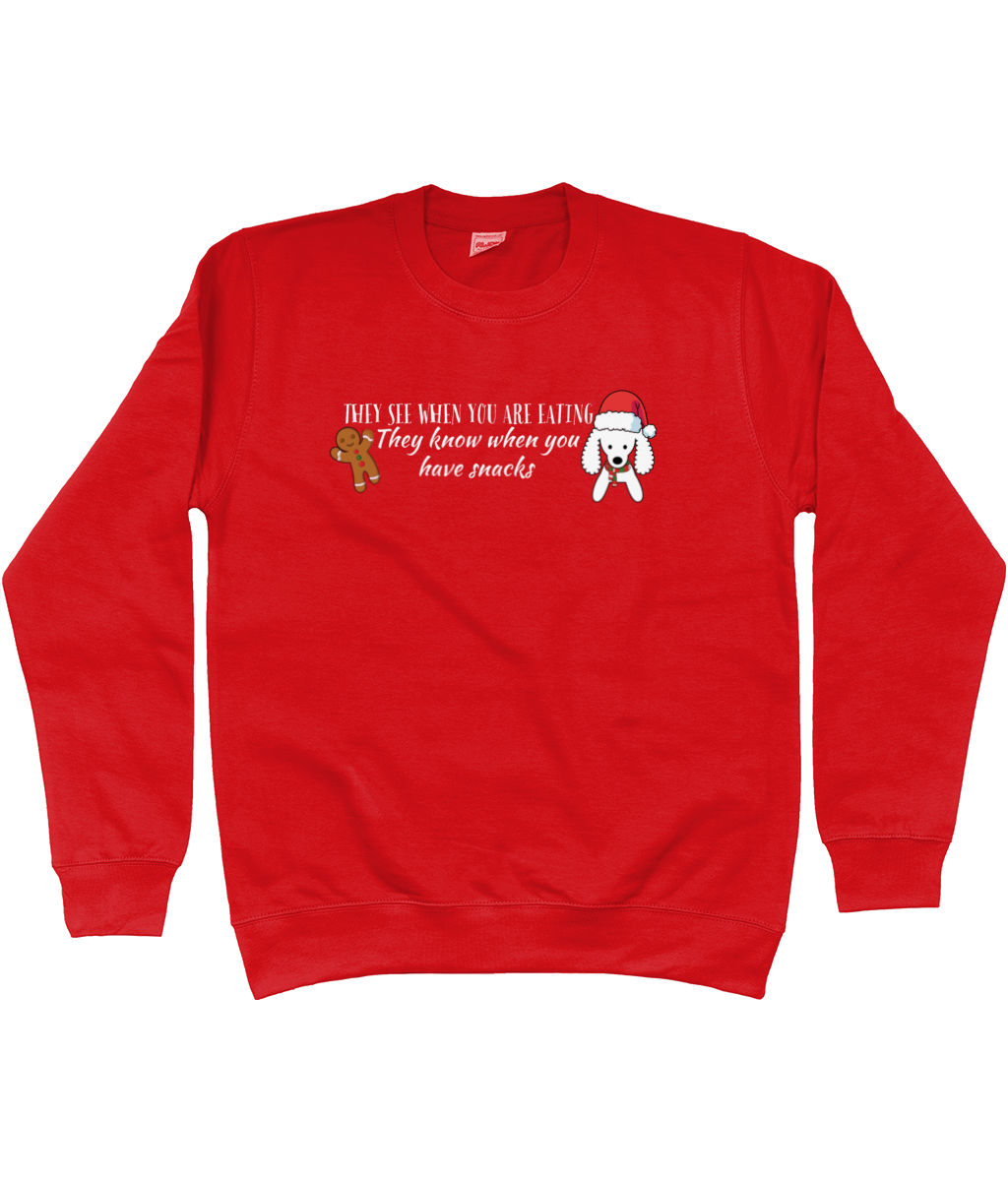 they see when you are eating christmas jumper