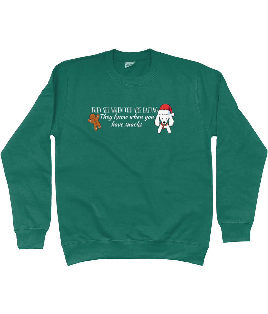 they see when you are eating christmas jumper