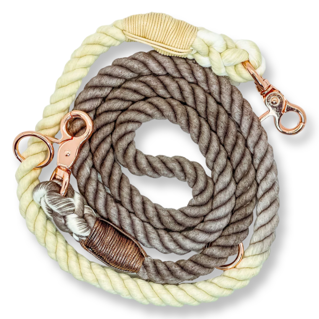 Chocolate Lavender Ombre Adjustable Rope Lead