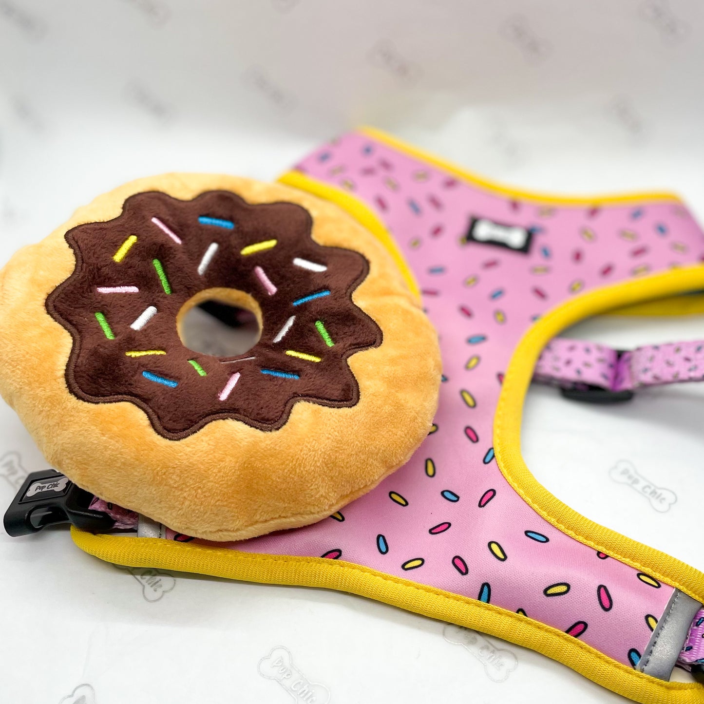chocolate donut - plush dog toy