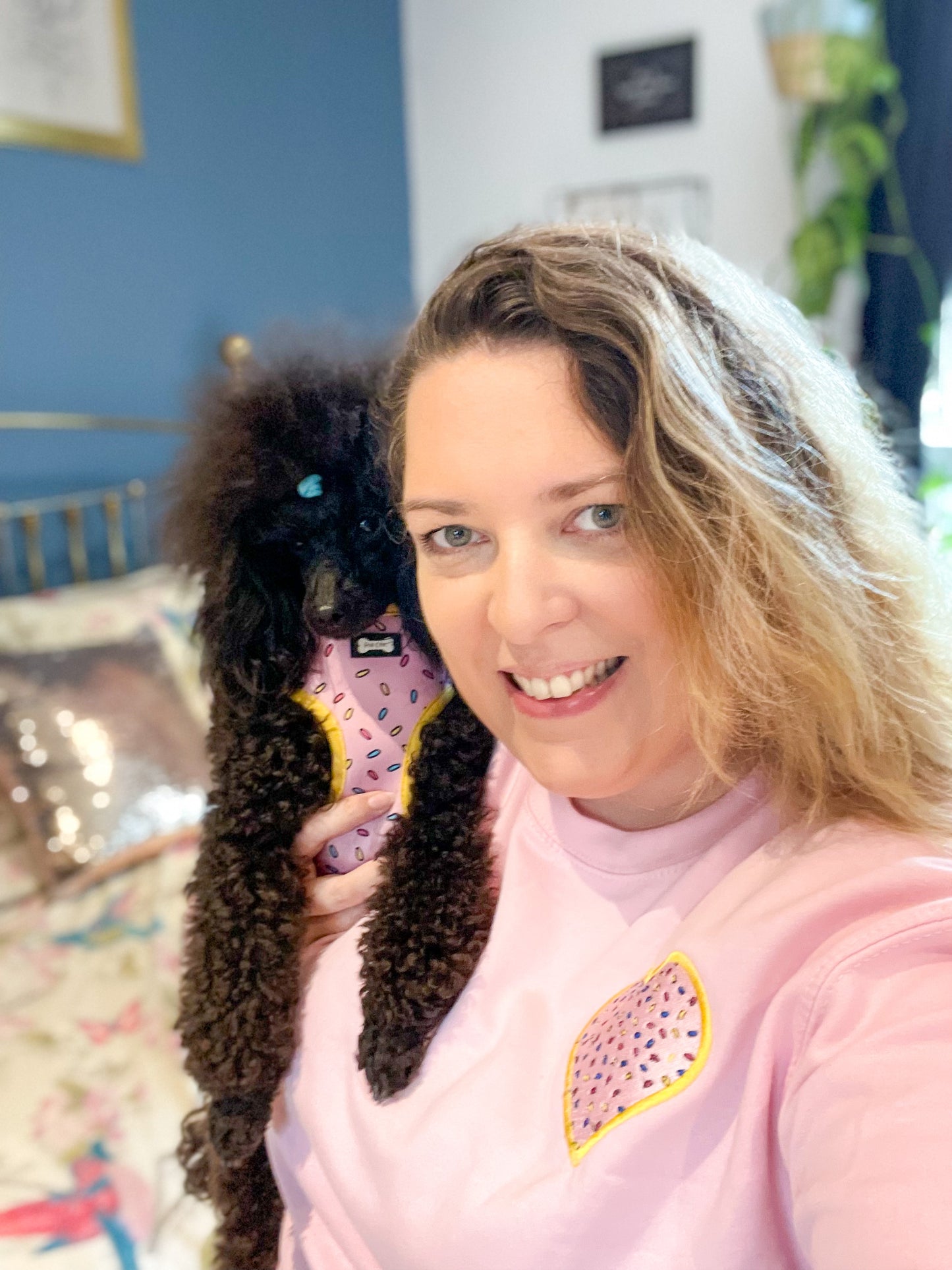 pink sprinkles for days matching embroidered sweater