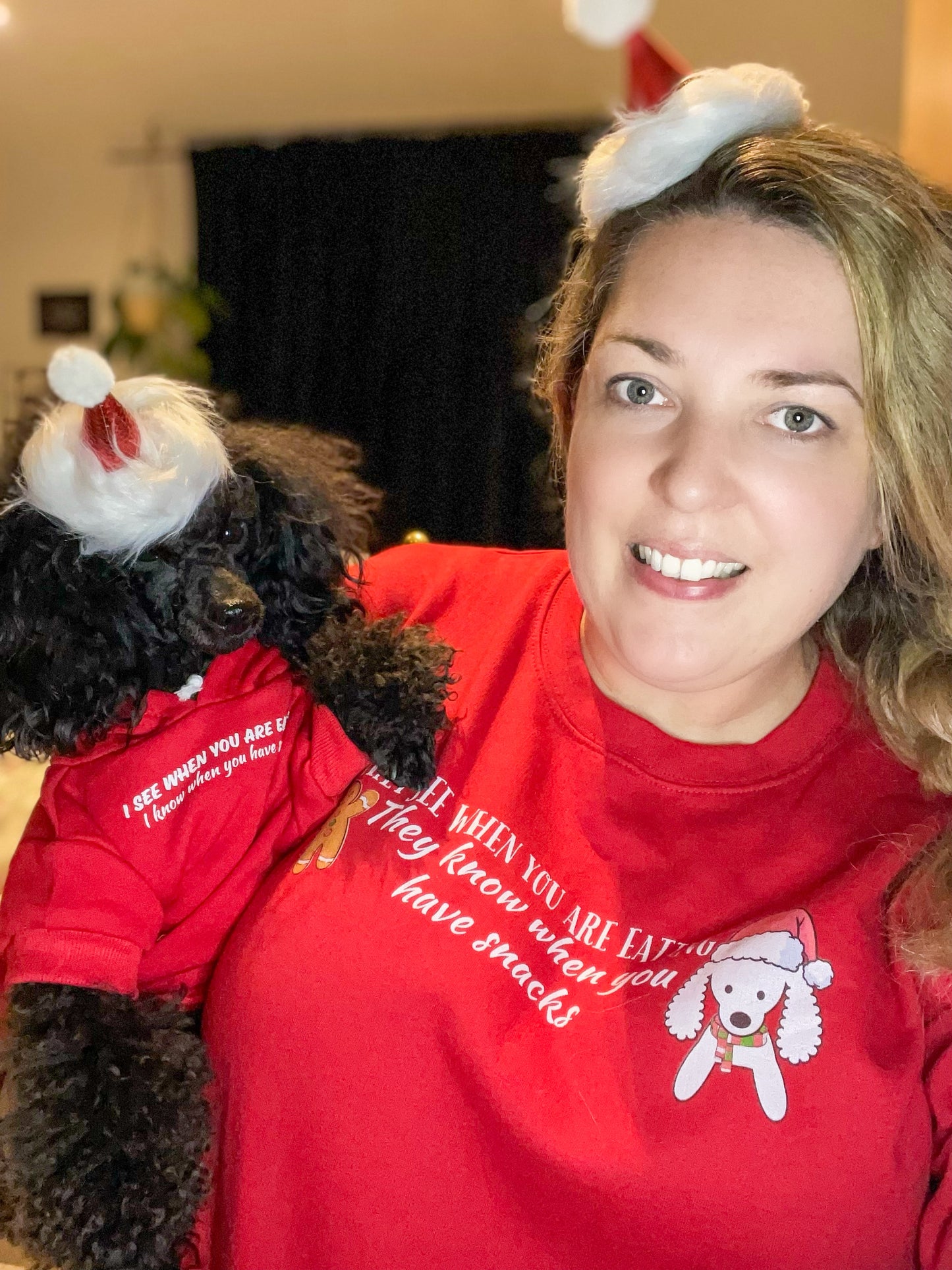 they see when you are eating christmas jumper