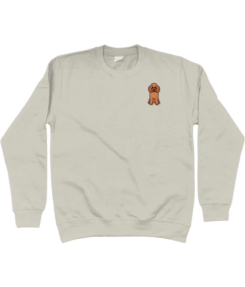 Red poodle sweatshirt - Oodles of Poodles - Pup Chic Boutique