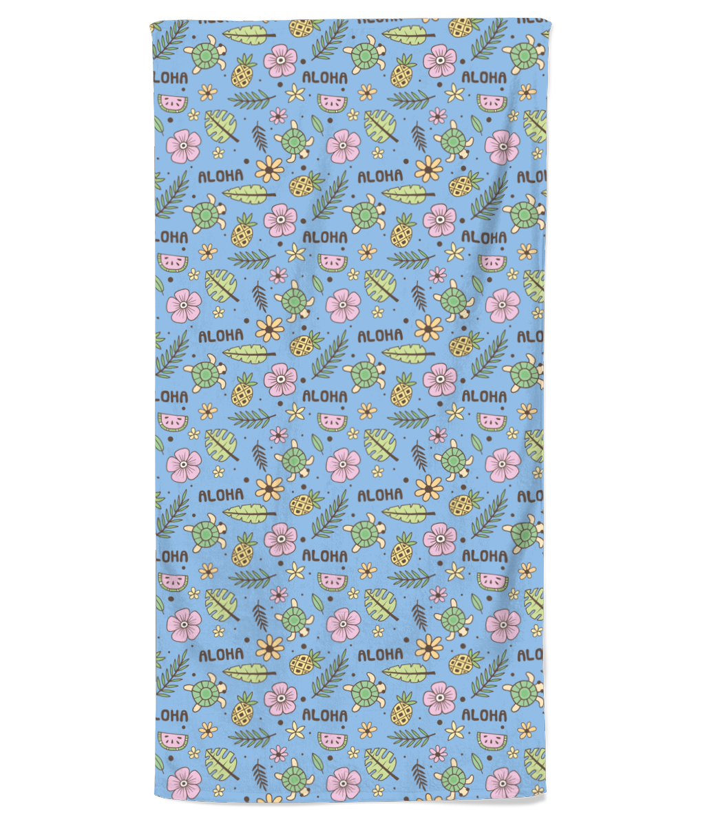 island breeze beach towel white