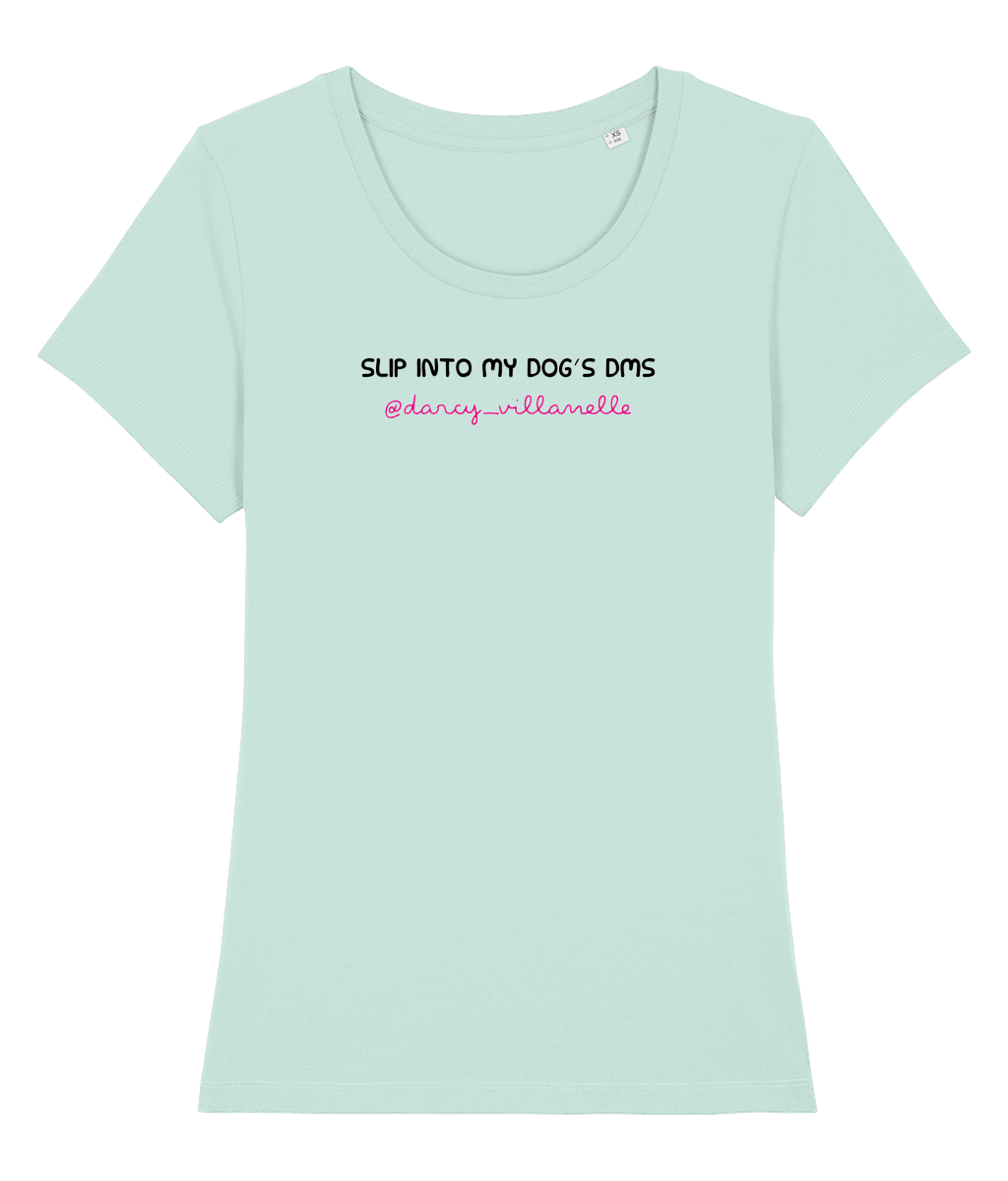 slip into my dog's dm's personalised t-shirt