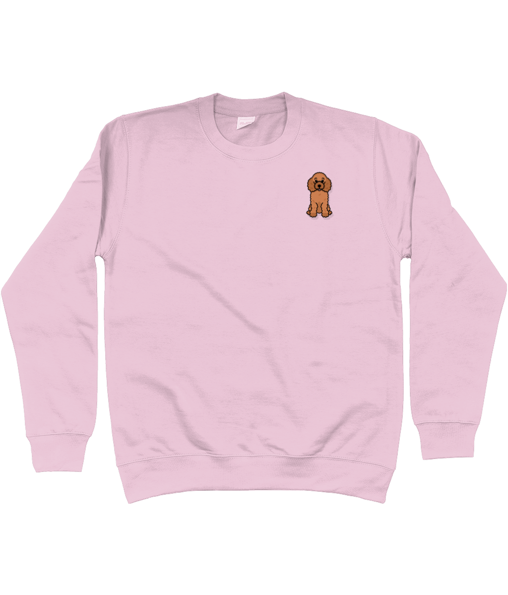 Red poodle sweatshirt - Oodles of Poodles - Pup Chic Boutique