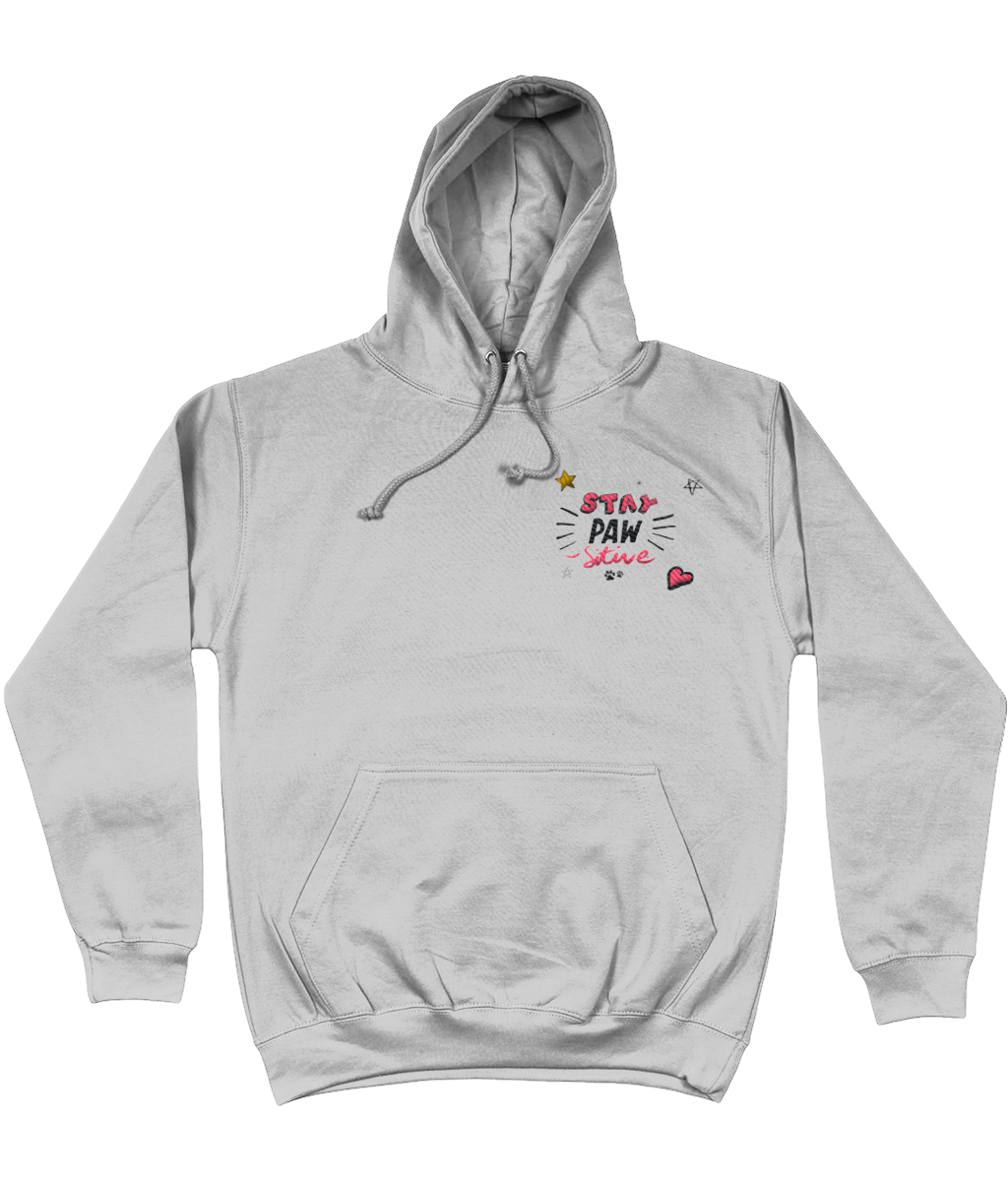 stay paw-sitive embroidered hoodie