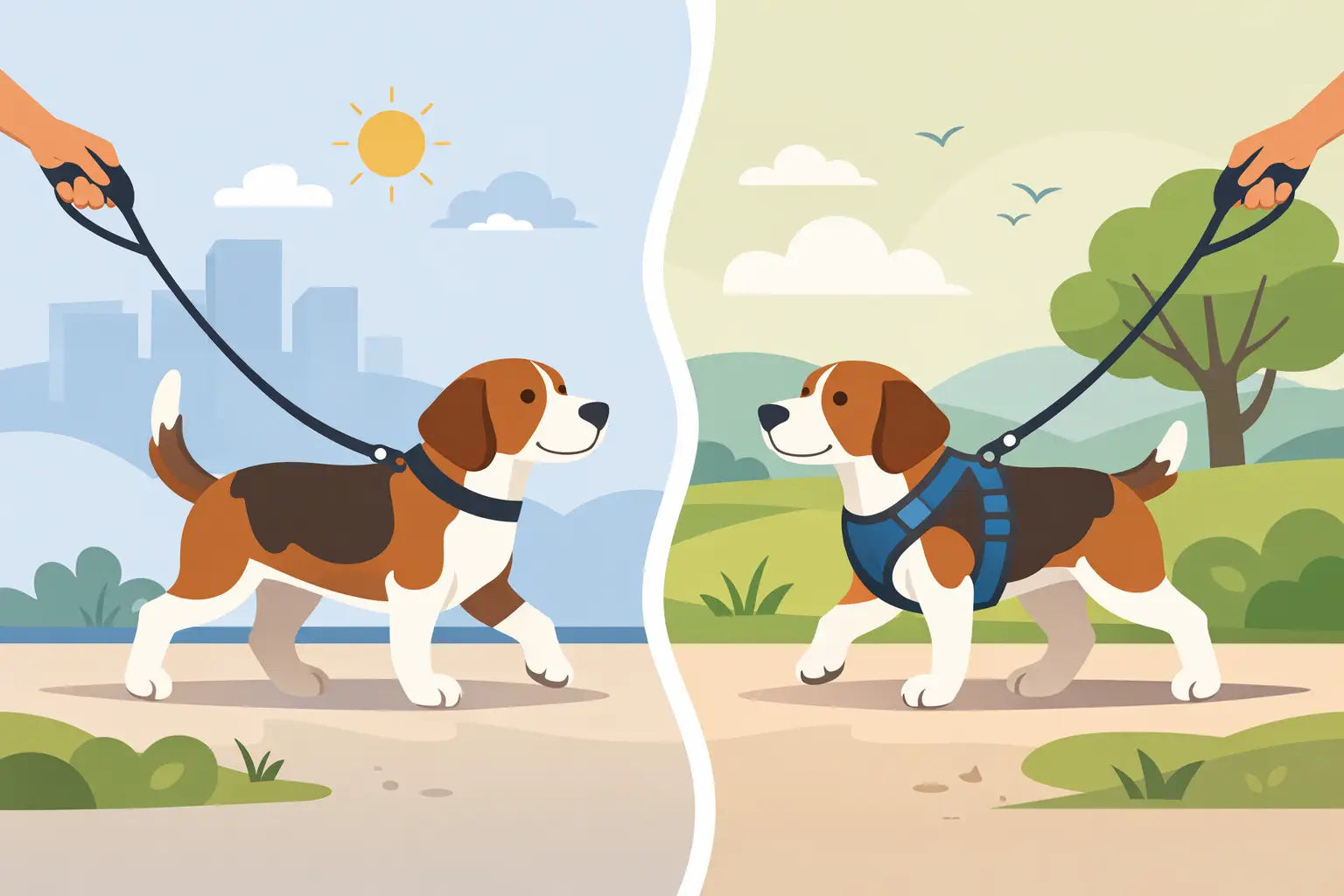 Dog Collar vs Harness Walking