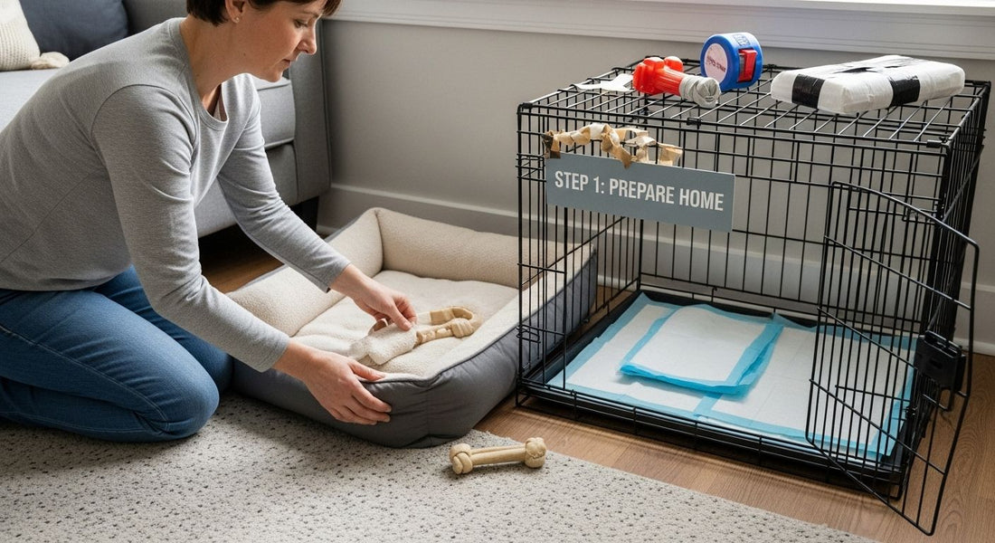 first night puppy setup