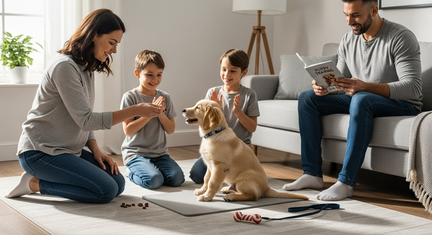 puppy training, new puppy owner, family training session