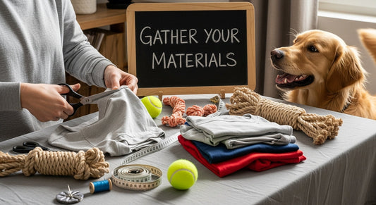 diy dog toy prep