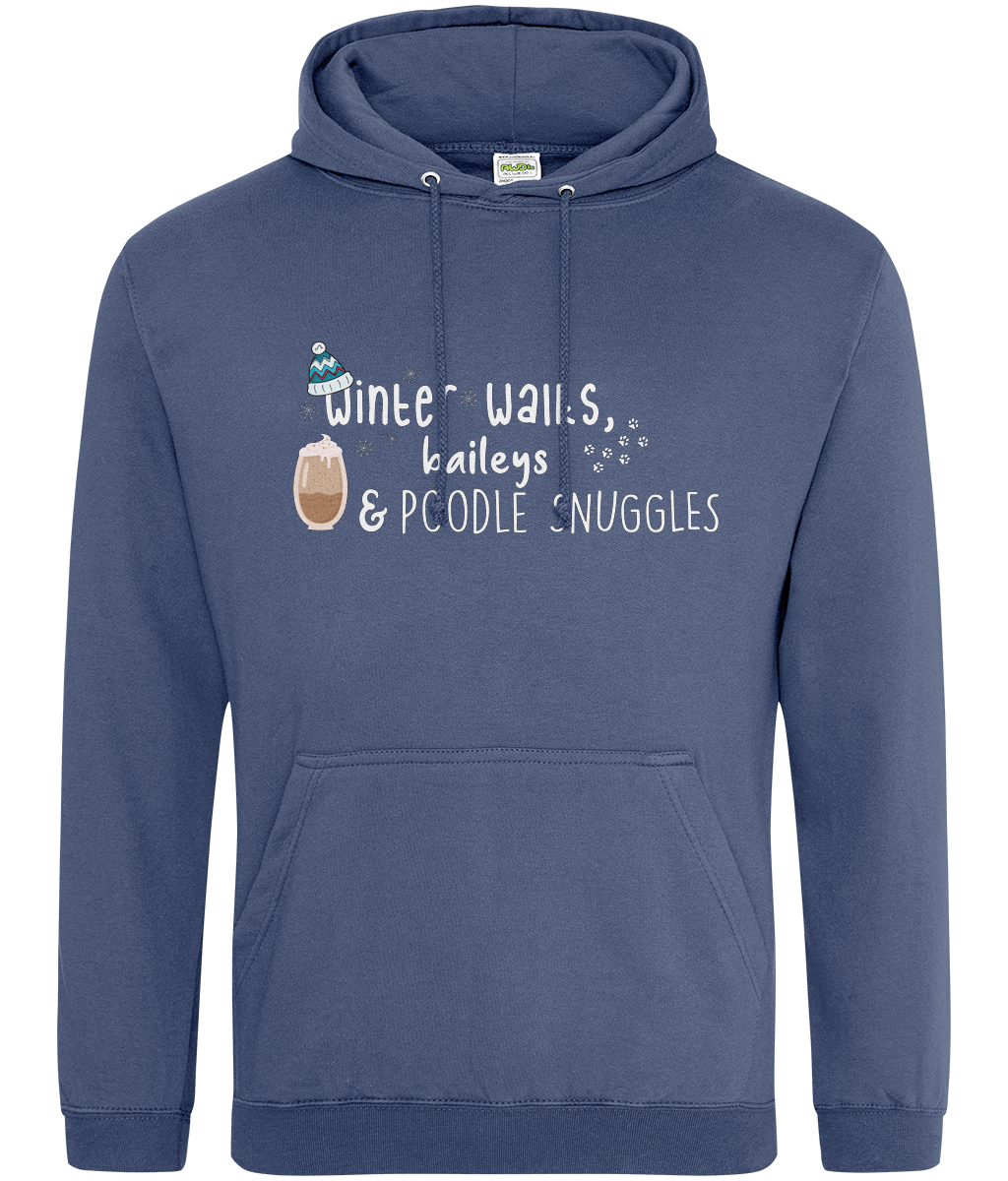 Winter walks baileys poodle hoodie