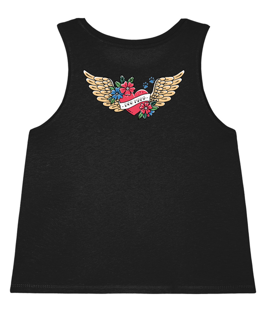 Dog Mama tattoo heart & wings vest top - Pup Chic Boutique