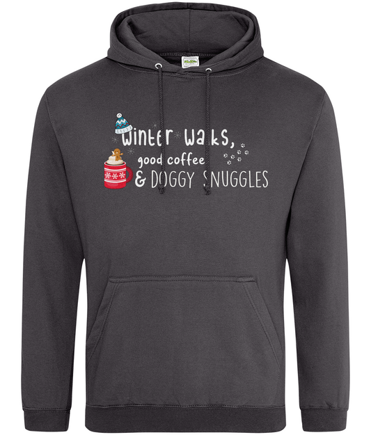Winter Walks, Good Coffee & Doggy Snuggles hoodie
