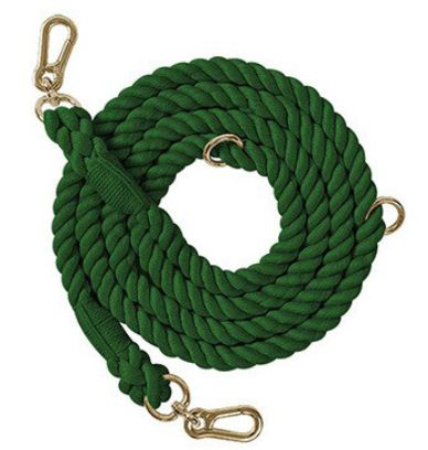 Dark Green Multi-Use 7ft Rope Dog Lead – Bold, Durable & Versatile