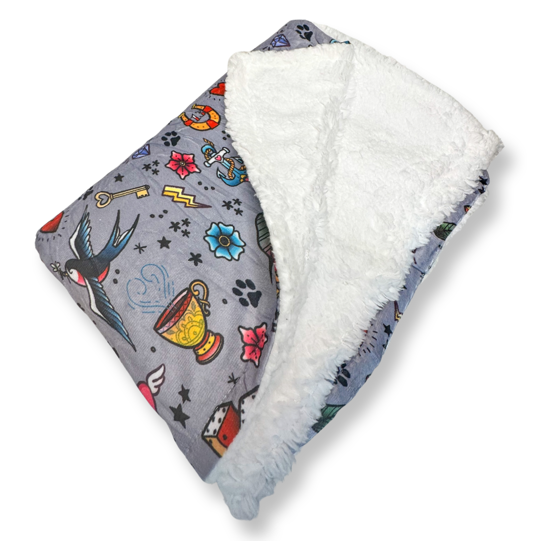 Artful Dogster blanket LARGE - fleece dog blanket - Pup Chic Boutique