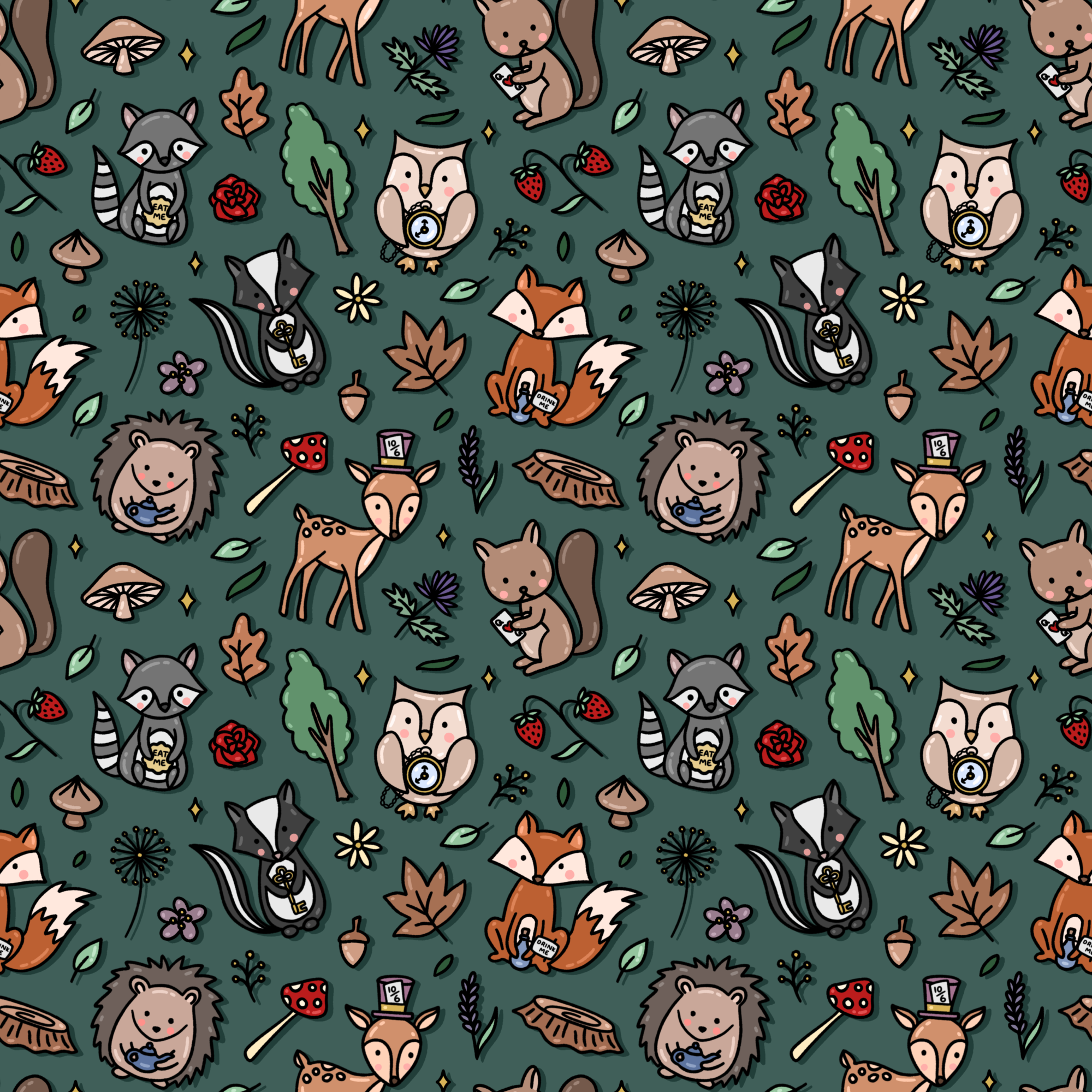 Woodland Wonderland Dog Settle Mat – Lightweight, Waterproof & Travel-Friendly