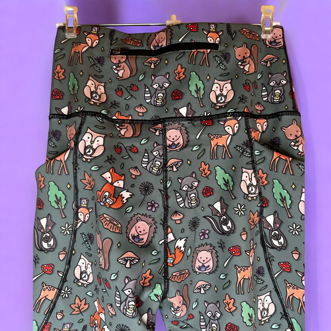 Woodland Wonderland matching leggings - dog walking leggings