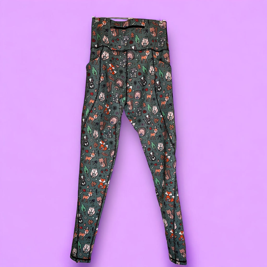 Woodland Wonderland matching leggings - dog walking leggings