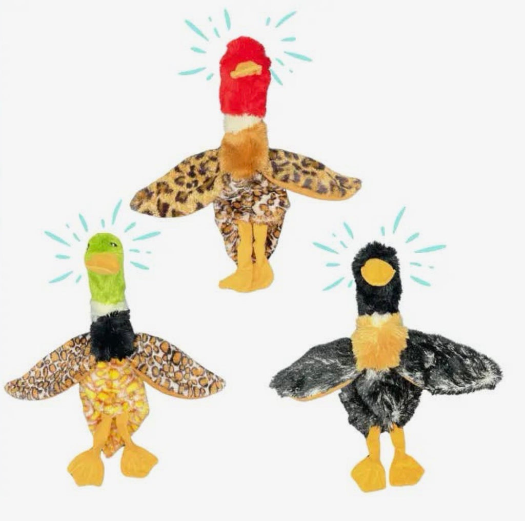 Unstuffed Duck Crinkle Dog Toy