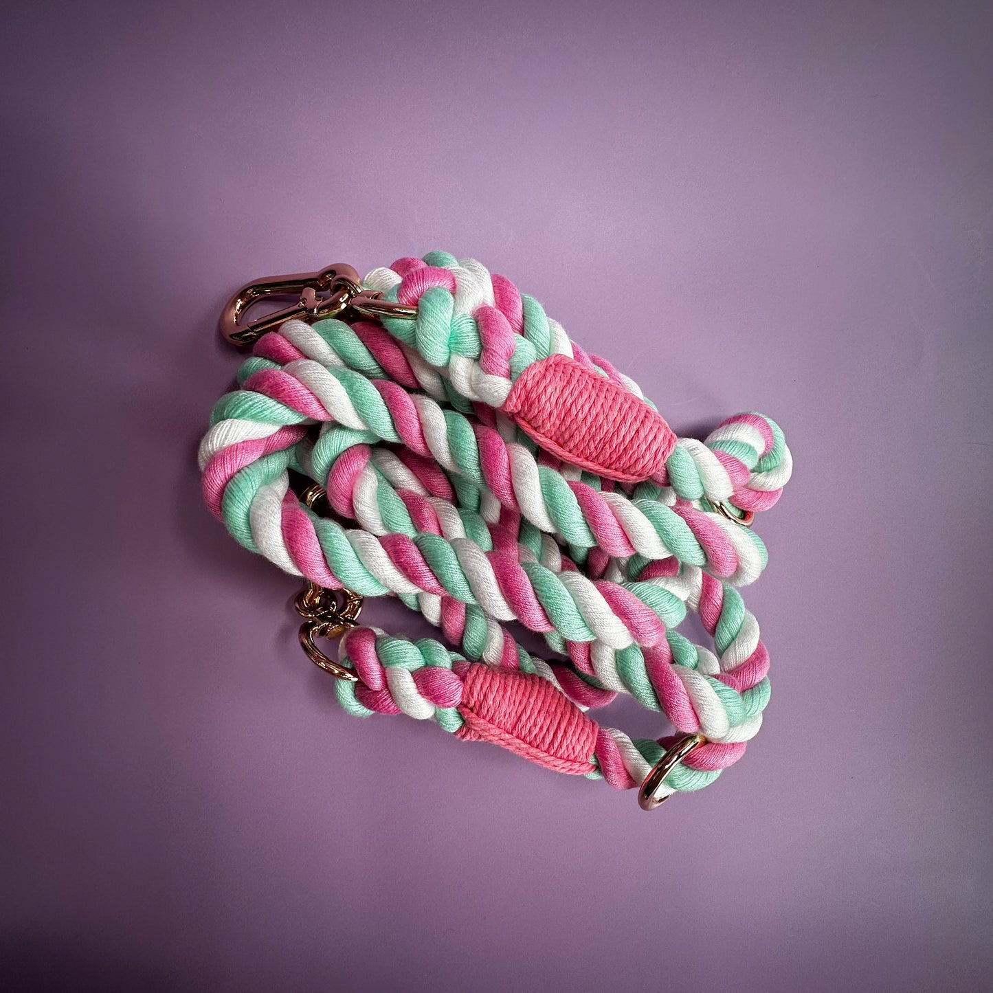 Flumps vibes - Cherry Blossom Multi-use 7ft Rope Dog Lead - hands free leash - training lead - Pup Chic Boutique