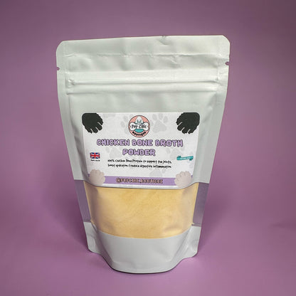 Chicken Bone Broth Powder Supplement - support joints, boost hydration and reduce digestive inflammation - Pup Chic Boutique