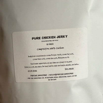 Pure Chicken Jerky – High Protein, Low Fat Treat for Dogs & Cats