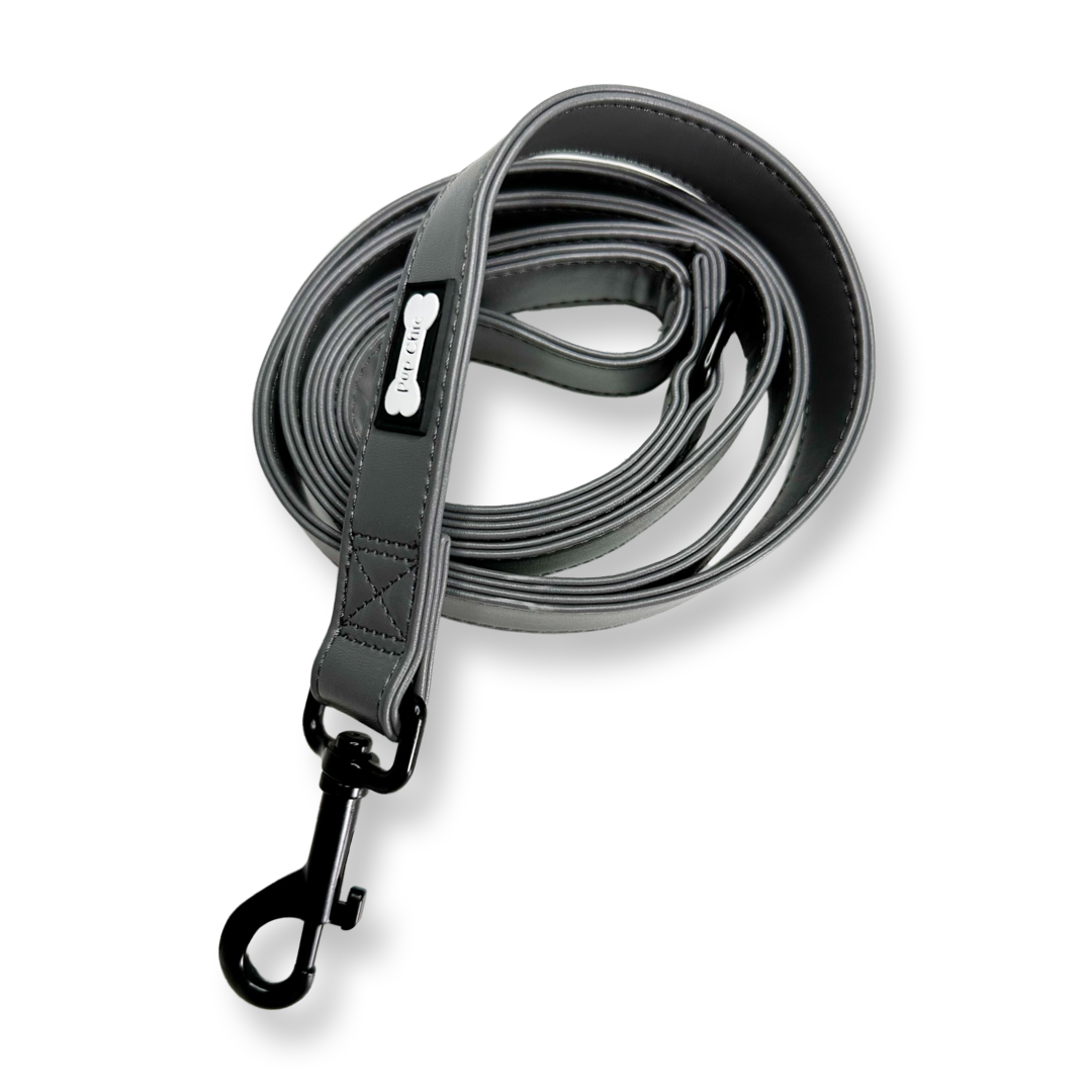 City Slicker vegan leather 5ft dog lead - Pup Chic Boutique