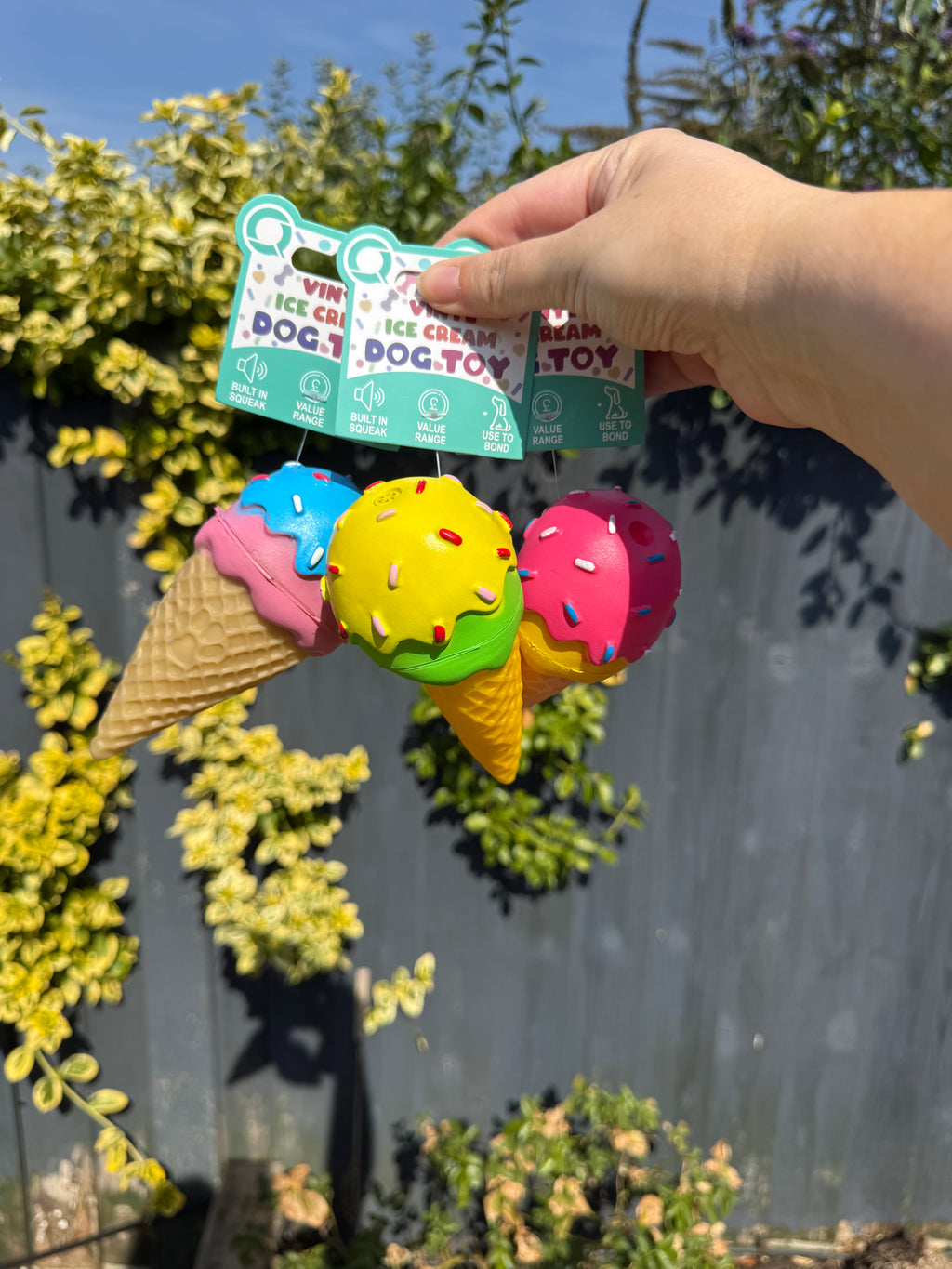 Ice Cream Squeaky Dog Toy