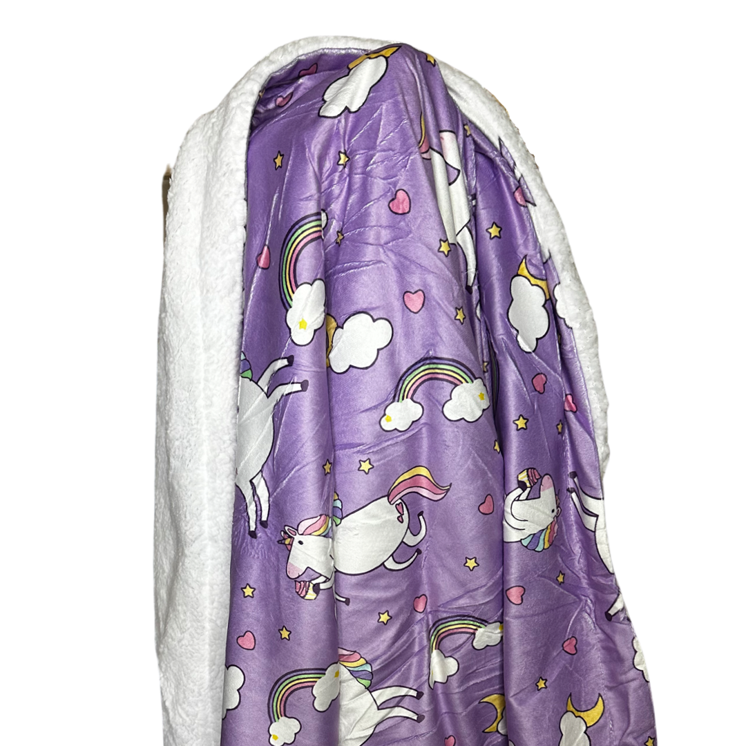 Daydreams and Unicorns blanket LARGE - fleece dog blanket - Pup Chic Boutique
