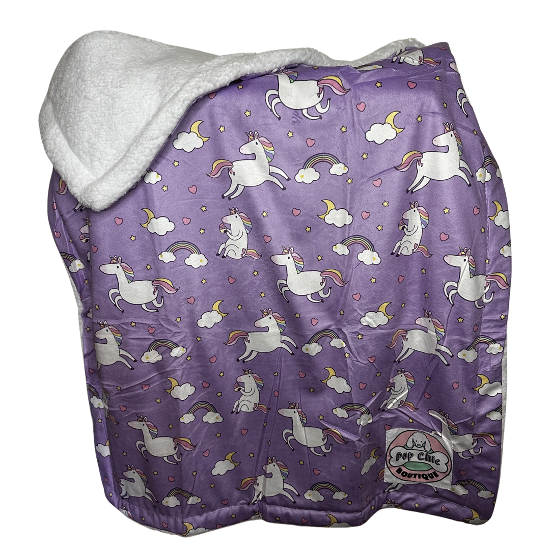 Daydreams and Unicorns blanket - fleece dog blanket