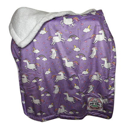 Daydreams and Unicorns blanket - fleece dog blanket - Pup Chic Boutique